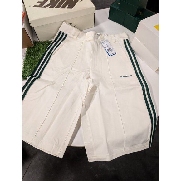 Adidas 80s Loose Buttoned 3-Stripes 11-Inch Bermuda Shorts - Picture 2 of 10